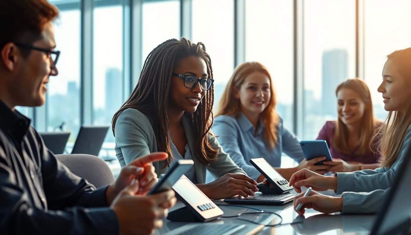 Utilize a cloud based phone system for efficient business communication among a professional team.