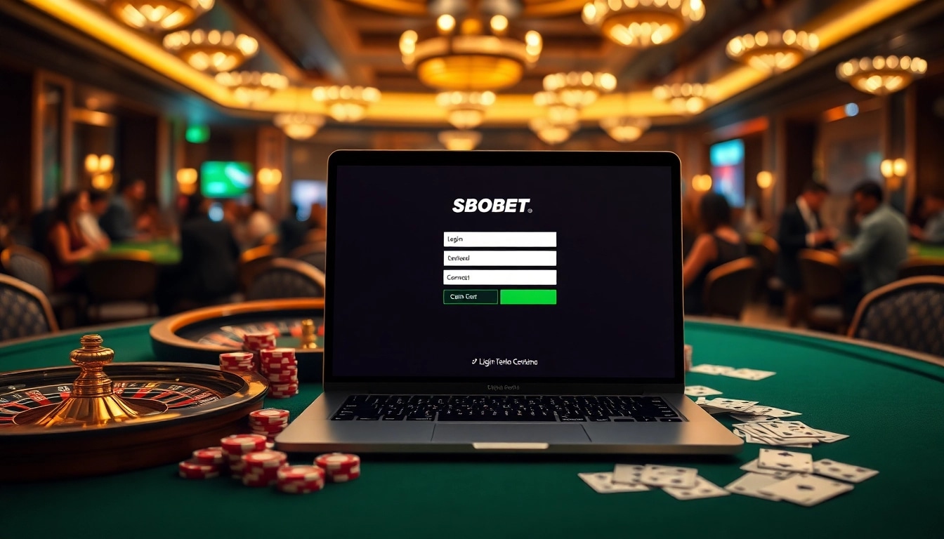 Experience the latest sbobet login terbaru with exciting gameplay at a vibrant casino table.