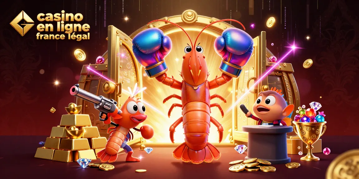 Jouez à des jeux de casino en ligne en France légalement avec cette illustration dynamique et colorée.
