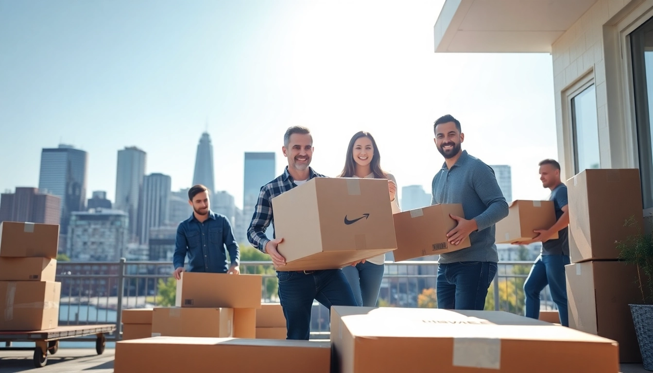 Experienced boston local movers helping a family in Boston with their moving process.