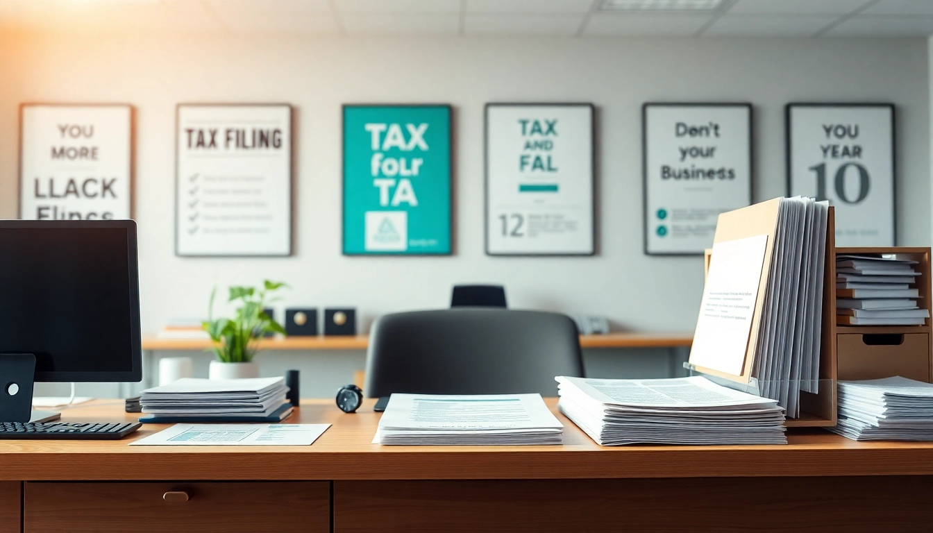 Efficient filing system showcasing organized documents in a modern workspace.