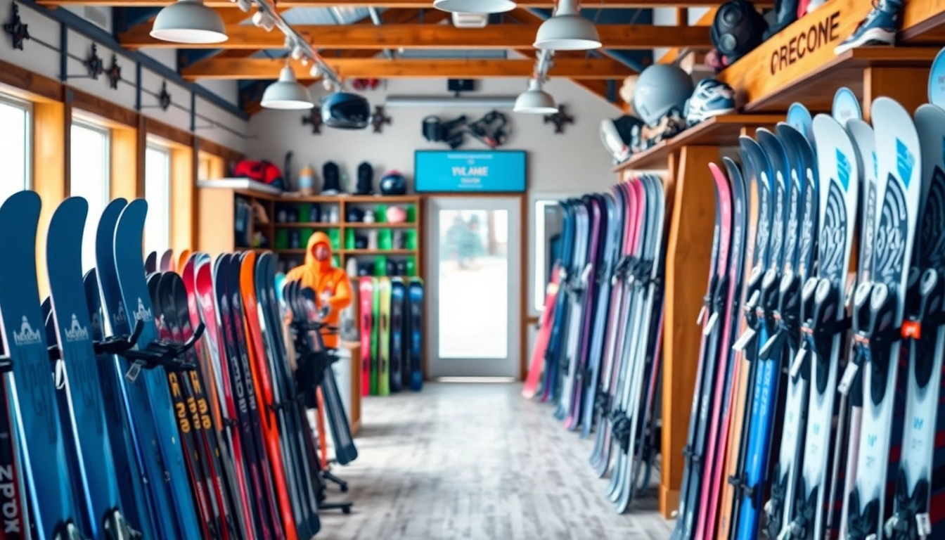 Shop vibrant ski gear at a ski shop Windham, NH, featuring unique equipment.