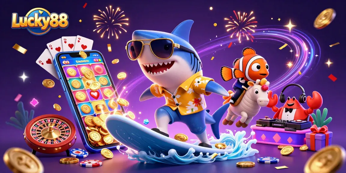 Lucky88 offers an exciting online gaming experience with colorful slot games and vibrant characters, perfectly blending fun.