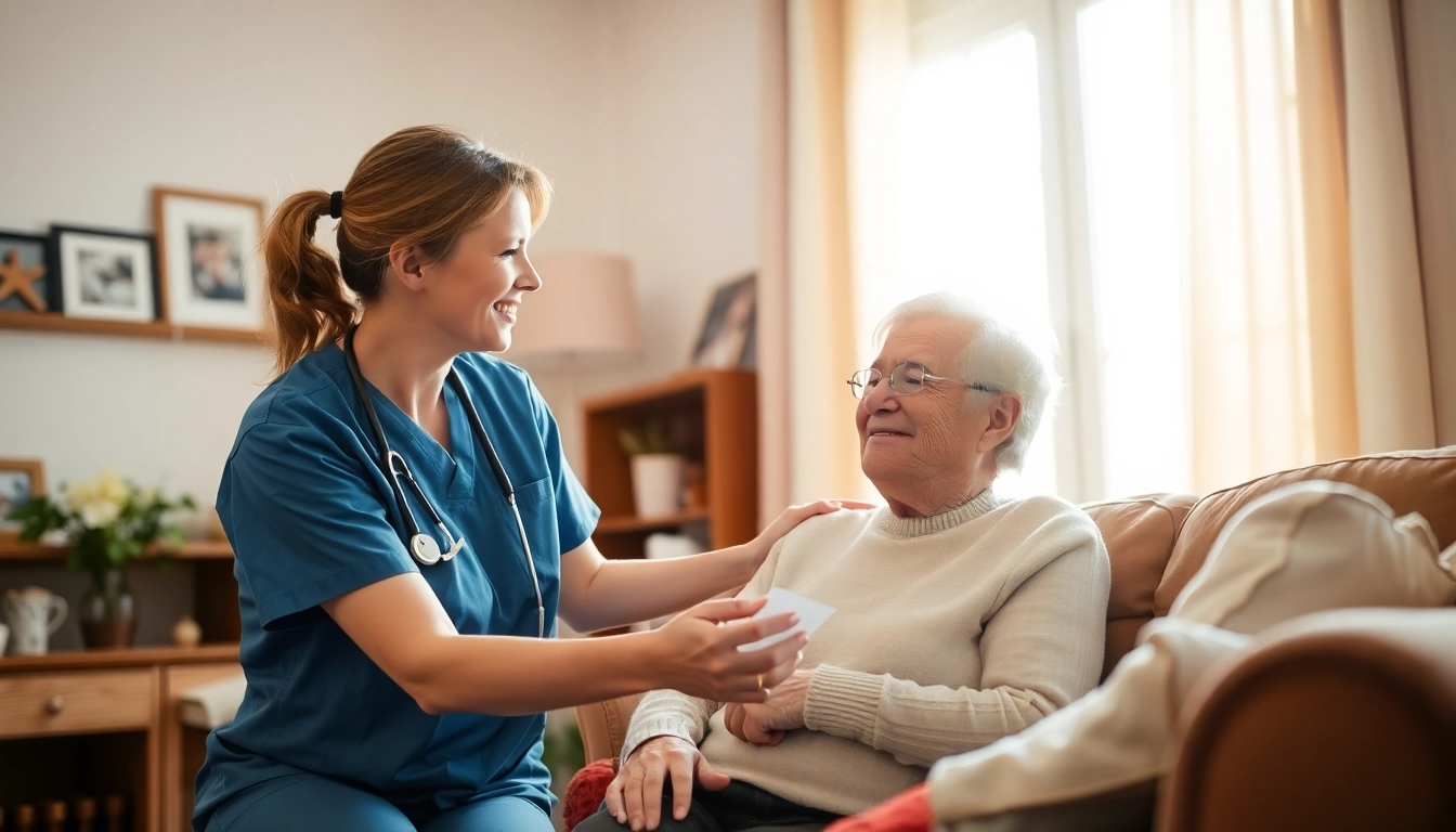 Supportive interaction in in home care austin tx, showcasing compassion and comfort.