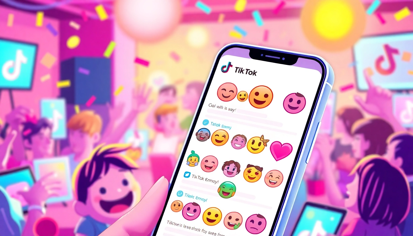 Engaging display of TikTok emojis transforming digital interactions on a smartphone.