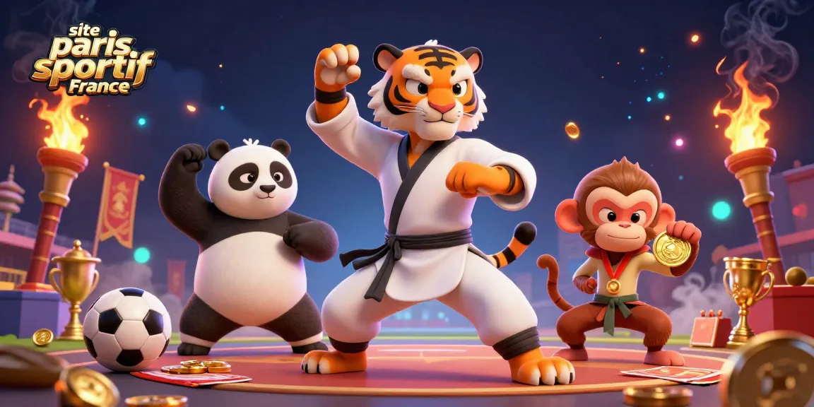Gagnez avec le site paris sportif France tout en découvrant un tigre maître kung fu et ses disciples.