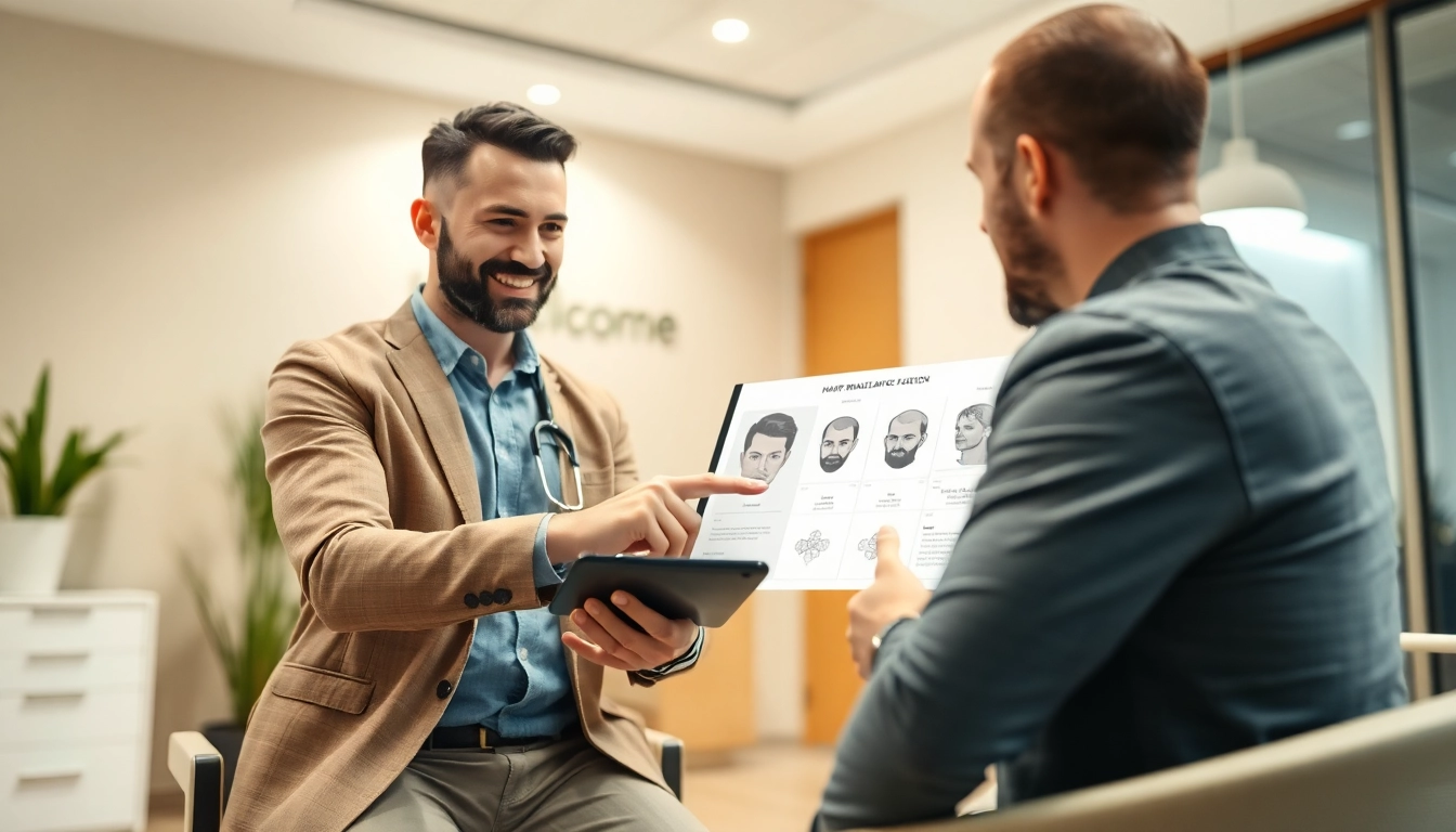 Discussing hair transplant istanbul price with a specialist in a welcoming clinic.