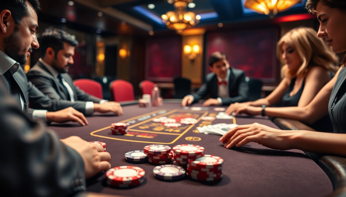 Engaging casino experience on reddit showcasing players in action at a vibrant blackjack table.