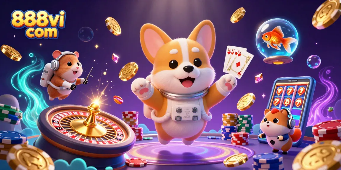 Experience thrilling gameplay at 888vi com with a cosmic casino adventure featuring floating poker chips.