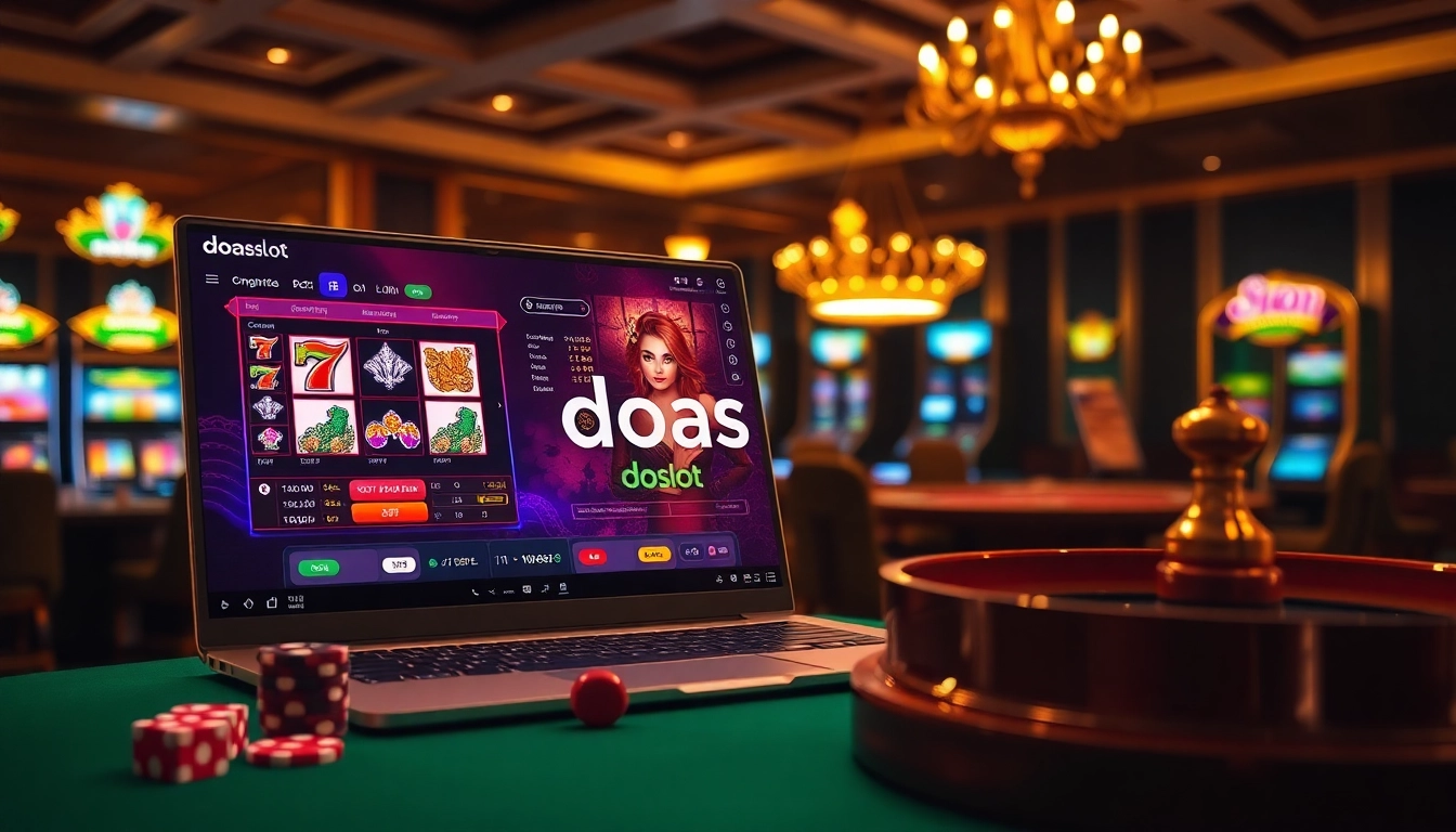 Accessing doaslot login on an elegant online casino interface showcasing vibrant games.