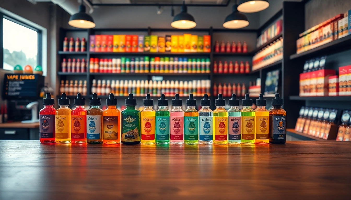 Explore the vibrant collection at Vape Juice Depot with captivating e-liquid displays.