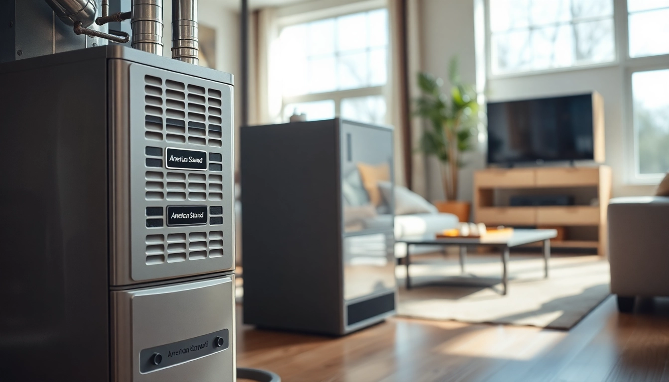 Install an American Standard furnace Canada in a modern home setting showcasing comfort and efficiency.