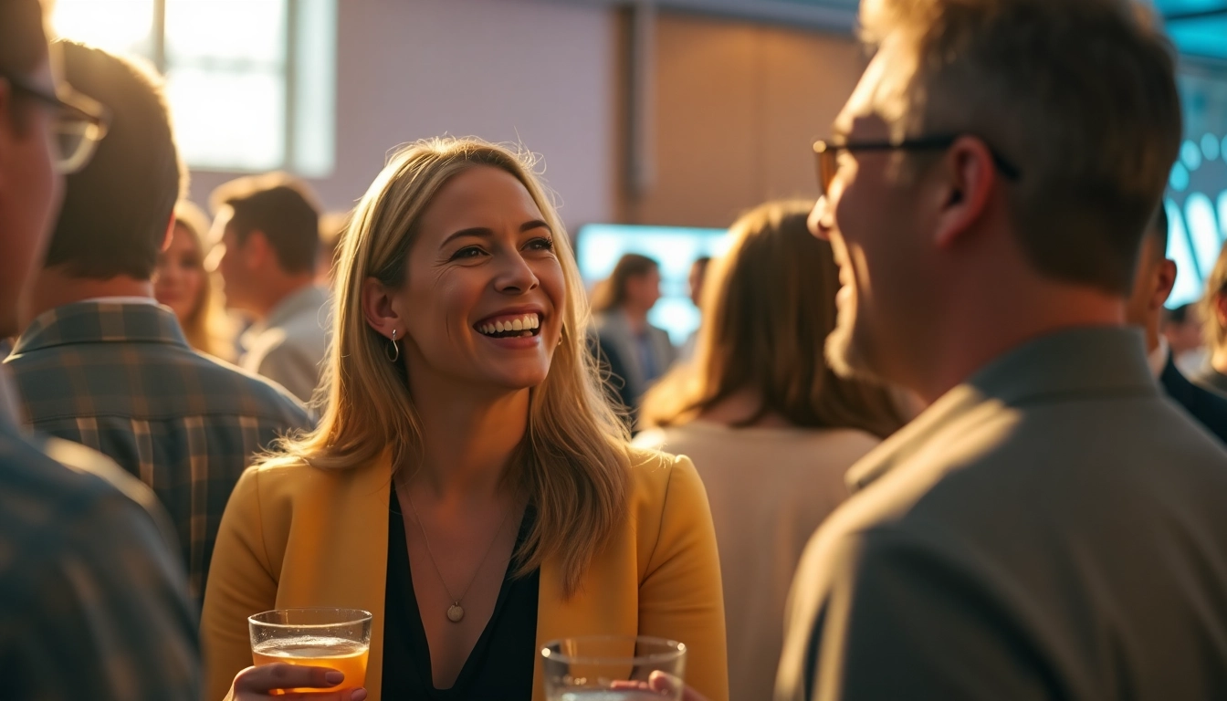 Individuals laughing together illustrating the break the ice meaning and origin in a vibrant social setting.