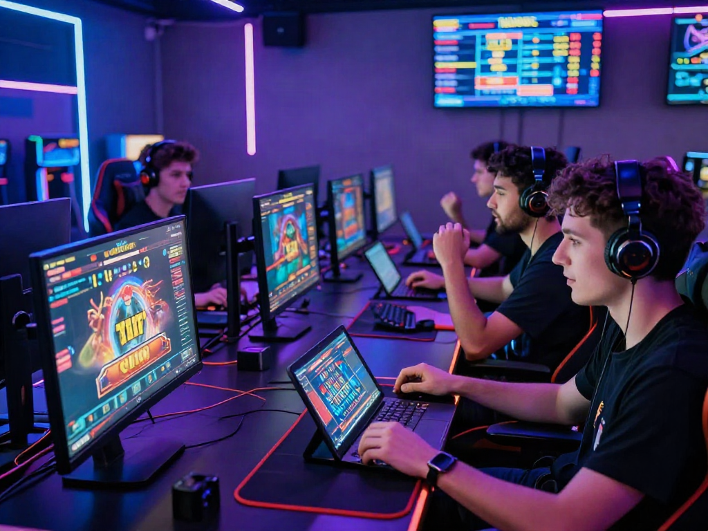 Online gaming players engaged in a thrilling casino experience featuring bonus new member 100 promotions and vibrant graphics.