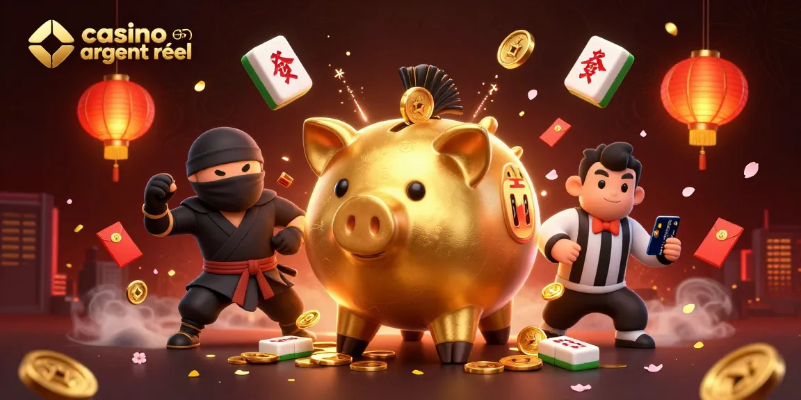 Jouer à des jeux de casino en ligne argent réel avec un énorme cochon tirelire en or.