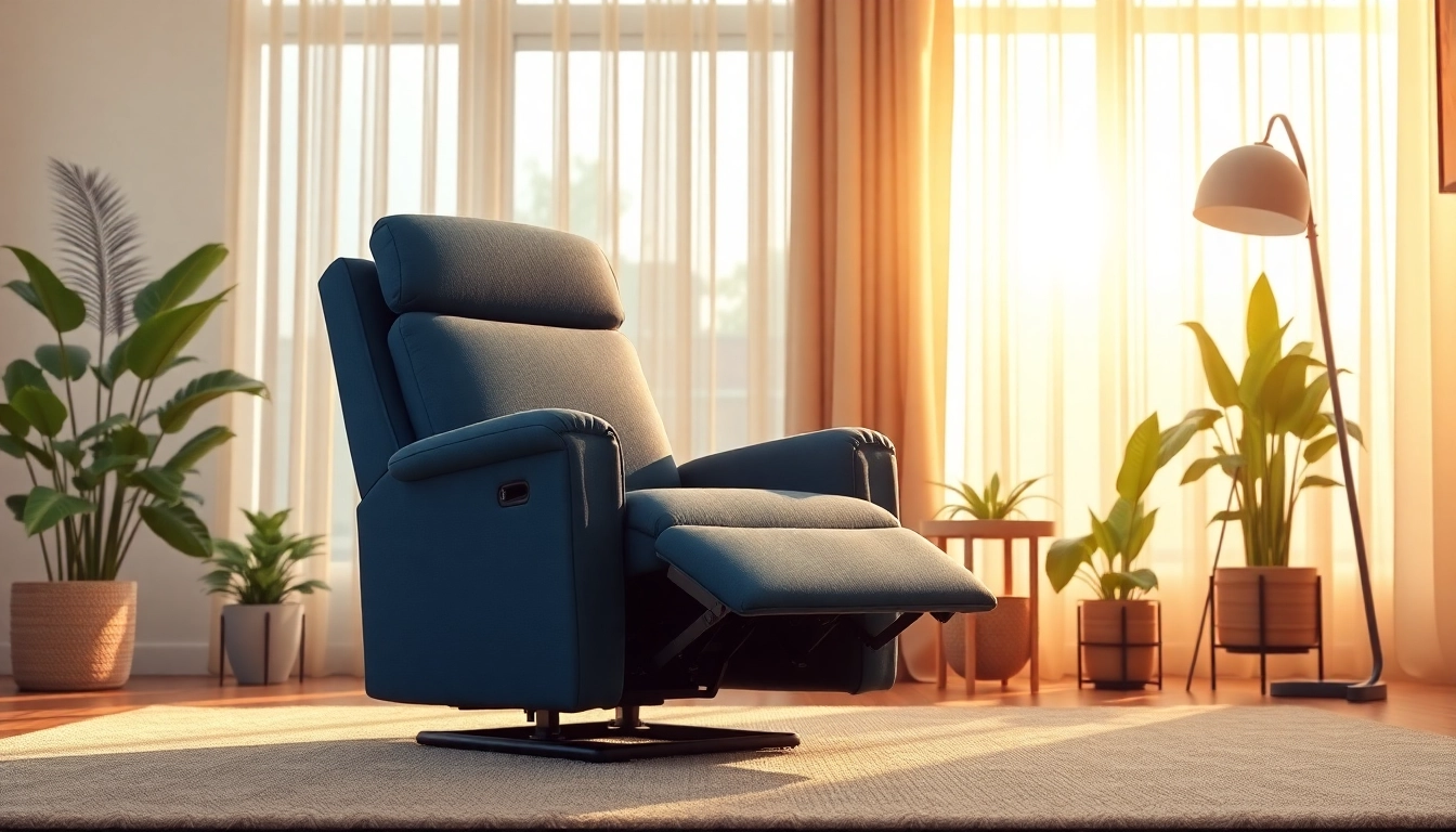 Experience comfort with a stylish power lift recliner in a cozy living room setting.