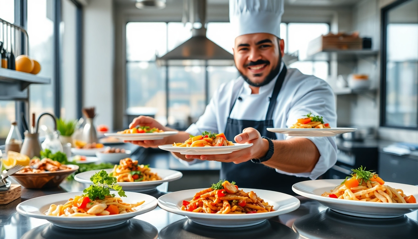 Explore dish facts through vibrant presentations of expertly plated meals.