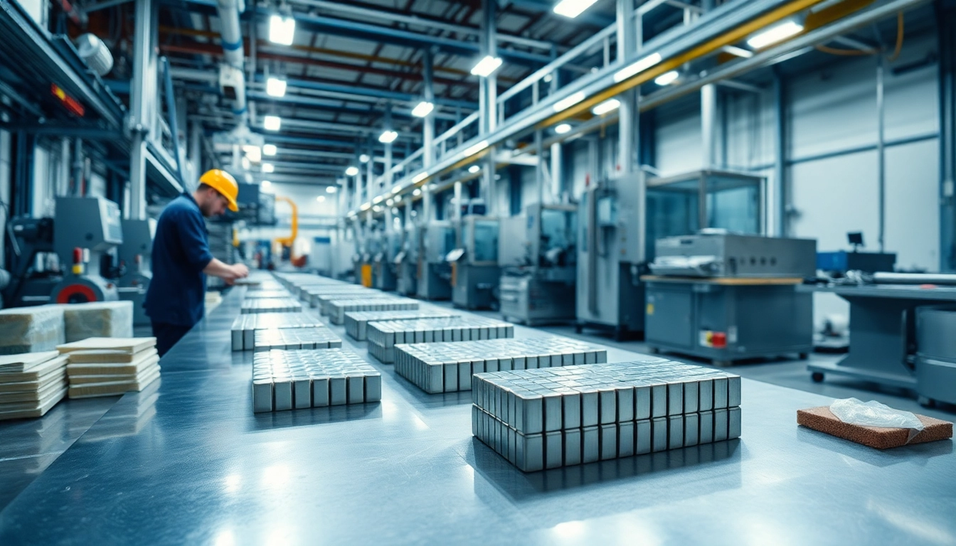 Manufacturing NdFeB magnets manufacturer in china showcased in a high-tech facility with precise machinery.