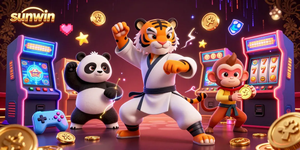 Experience thrilling wins at sunwin with a lively 3D casino scene featuring masterful characters and gaming elements.