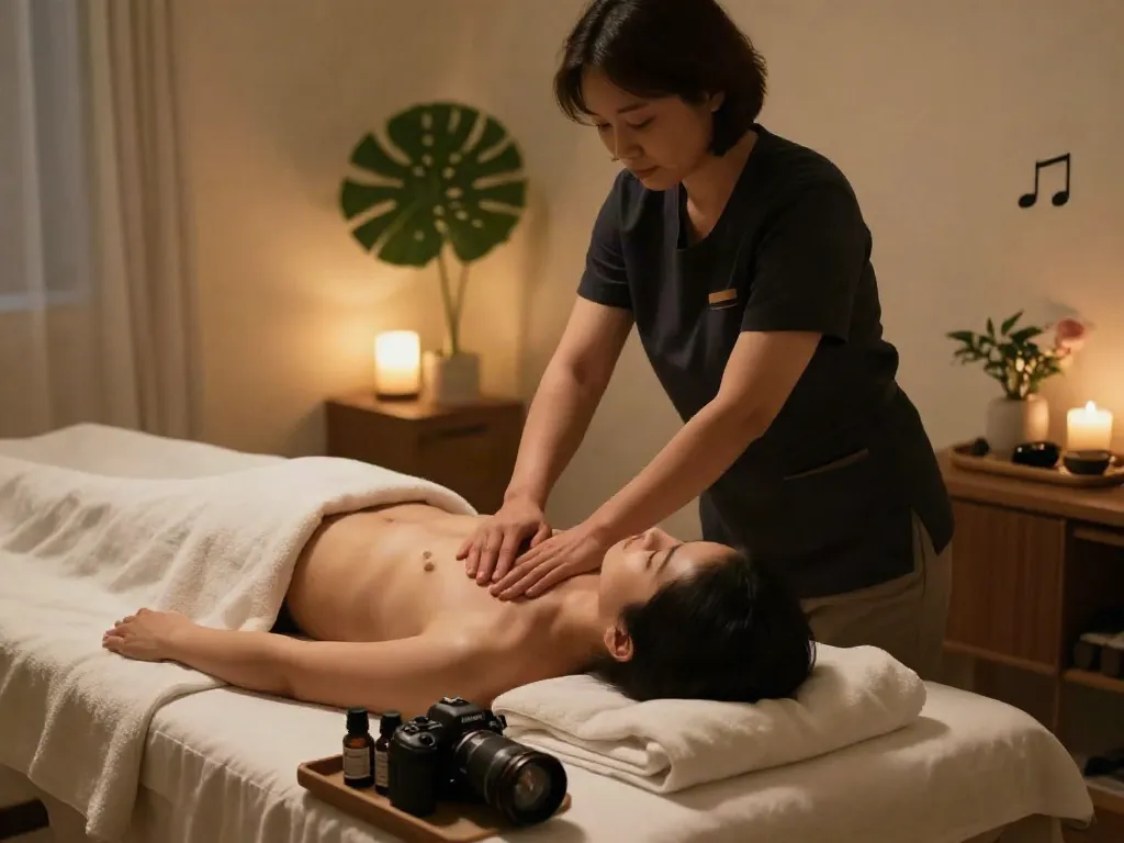 Experience the soothing ambiance of 이태원출장마사지 with a tranquil therapy session in a serene setting.