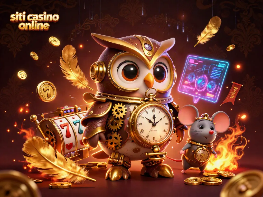 Gioca nei migliori siti casino online esplorando un'affascinante illustrazione 3D ricca di elementi di gioco.