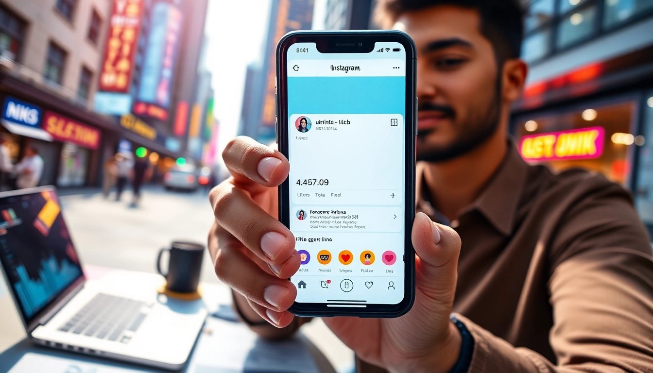 インスタ いいね 購入の方法を解説するインフルエンサーのビジュアル。