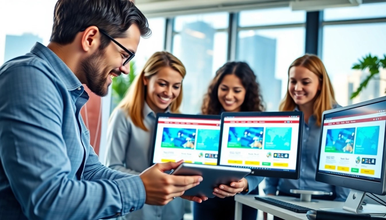 Creative team designing web solutions in Edmonton, highlighting the process of web design edmonton.