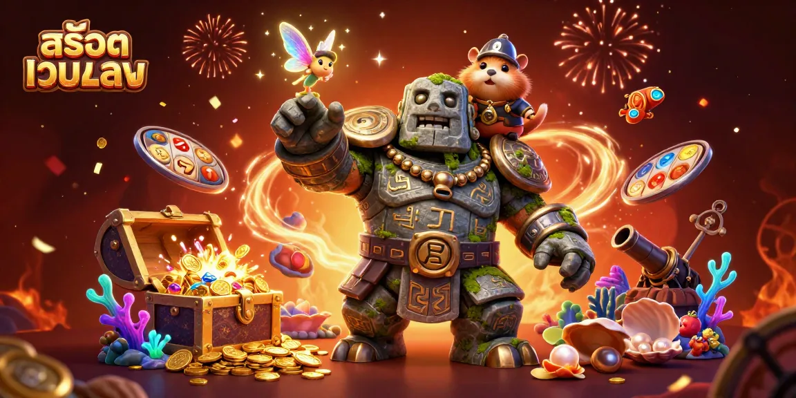 Experience the excitement of สล็อตเว็บตรง with dynamic gaming action in a magical scene.