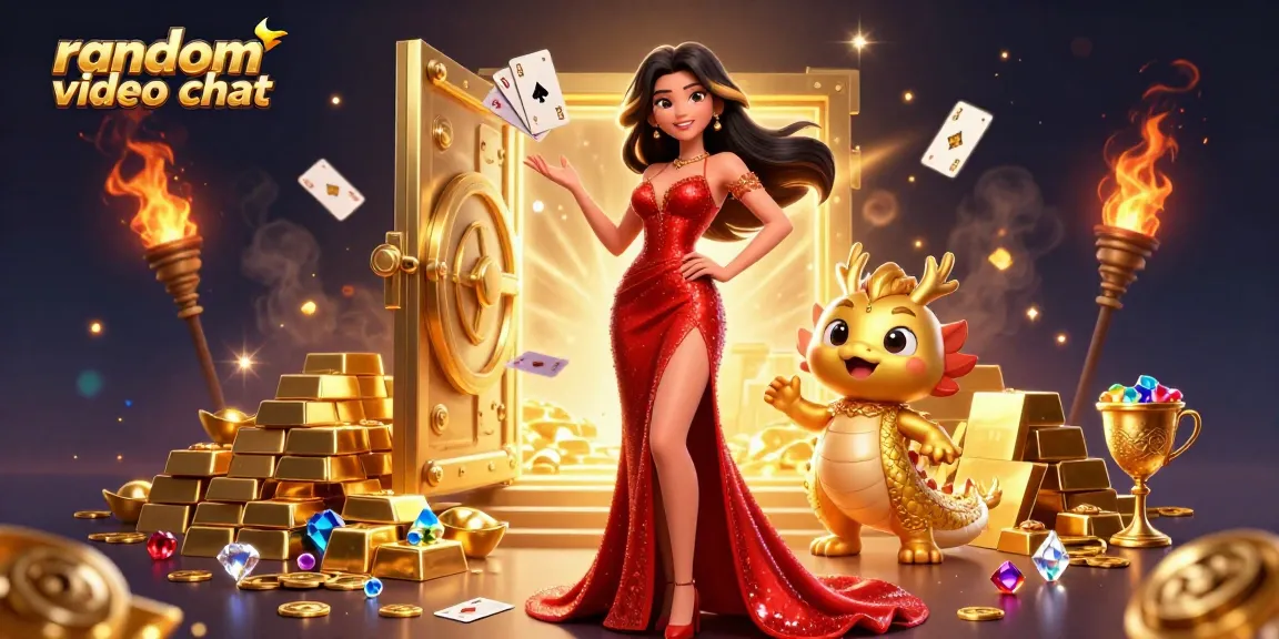 Experience a thrilling random video chat with strangers while showing dazzling gems and golden treasures.