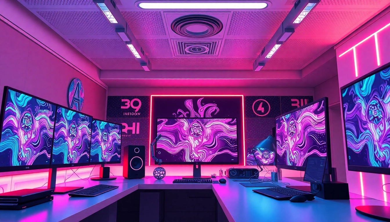 Vibrant workspace showcasing AI nsfw art generation technology.