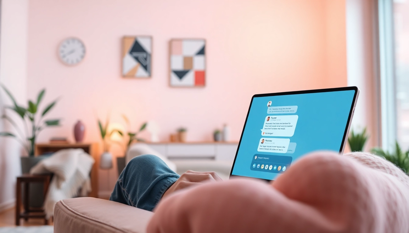 Engaging AI chatbots for intimate conversations in a cozy setting, depicting the potential of sex ai.