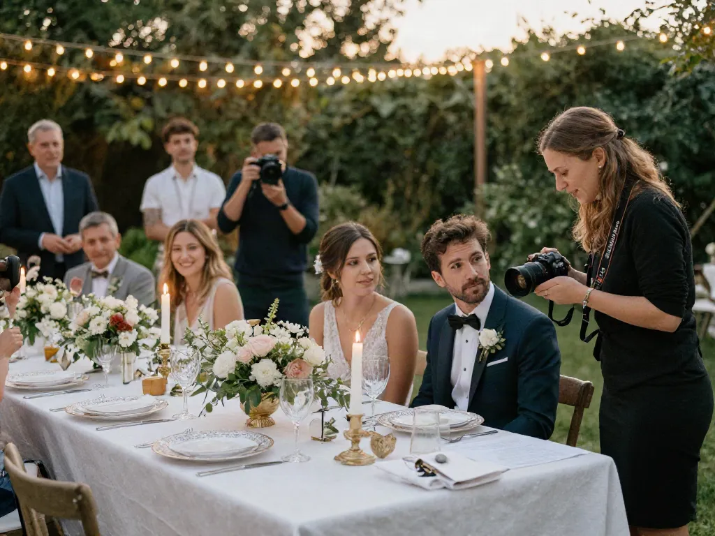 Event rentals showcase stunning outdoor wedding setup with elegant decor and joyful atmosphere.