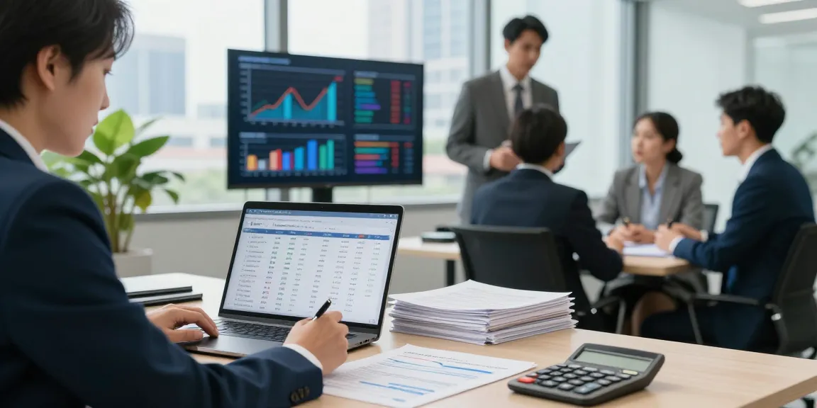 Is merchant cash advance legit? Financial consultant analyzing documents in a modern office setting.