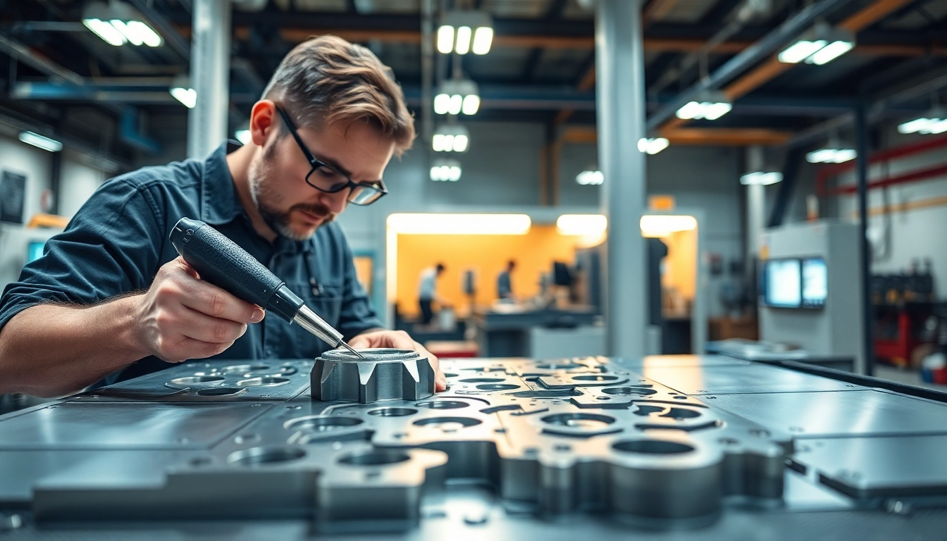 Crafting precise aluminum prototypes in a vibrant workshop environment, showcasing technical expertise.