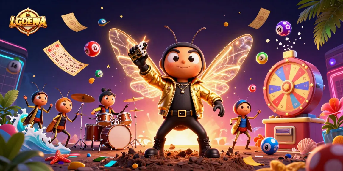 Spin to win with LGODEWA and experience vibrant lottery action in an electric carnival scene.