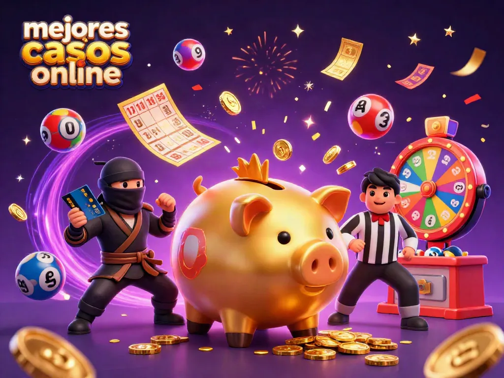 Juega en los mejores casinos online con la diversión de un cerdo hucha gigante y un ninja billetero.