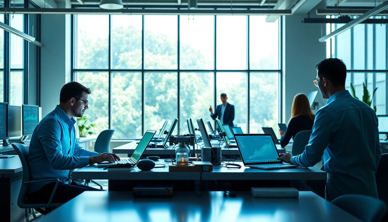 Showcasing effective ai tools in a collaborative tech office environment.