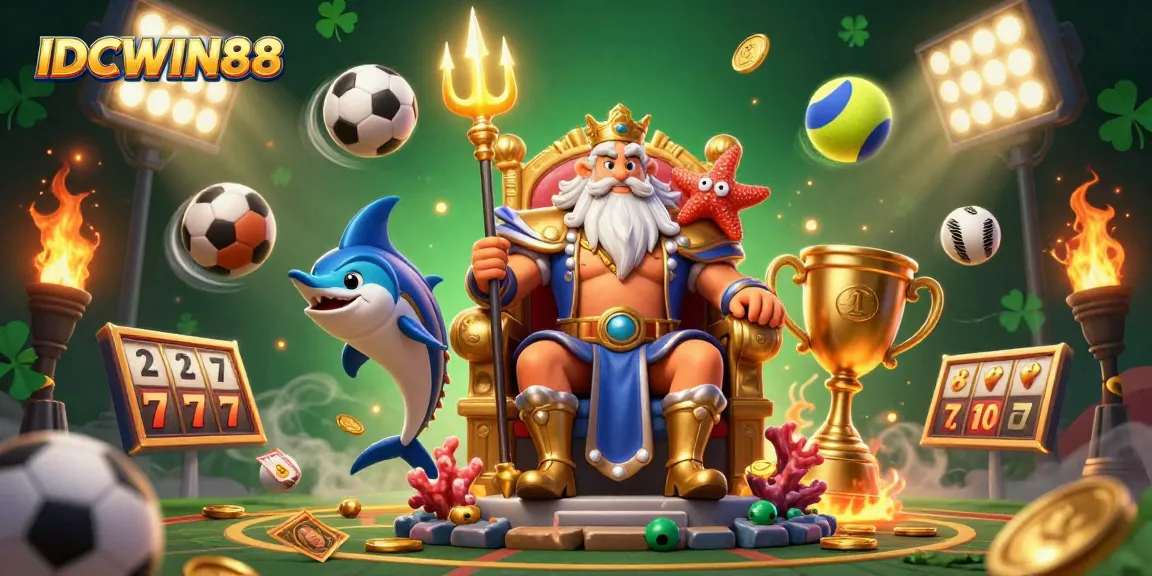 Engage with exciting games at IDCWIN88, featuring vibrant characters and casino elements.