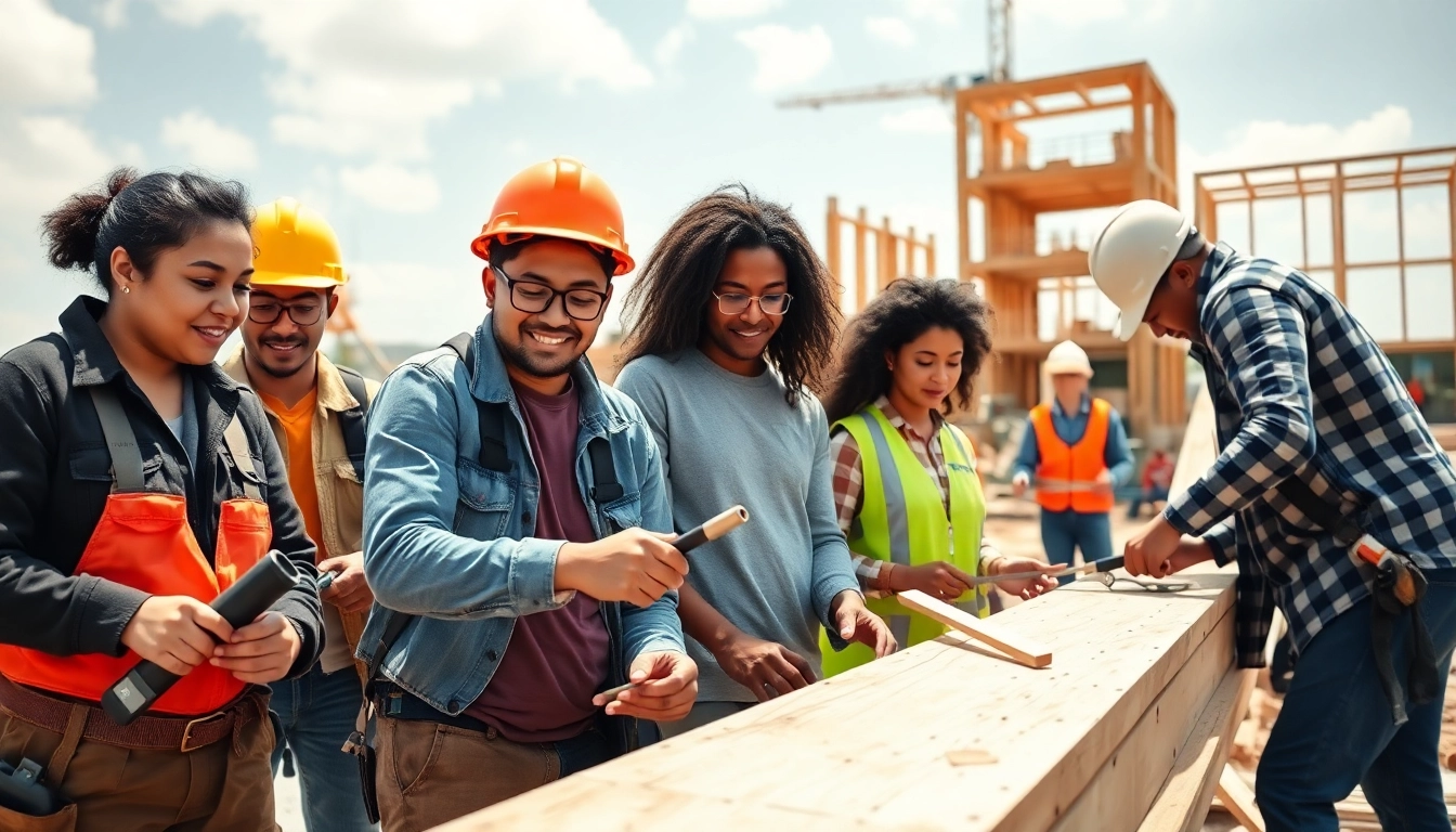 Explore construction apprenticeships carolinas with dedicated individuals working on a job site.