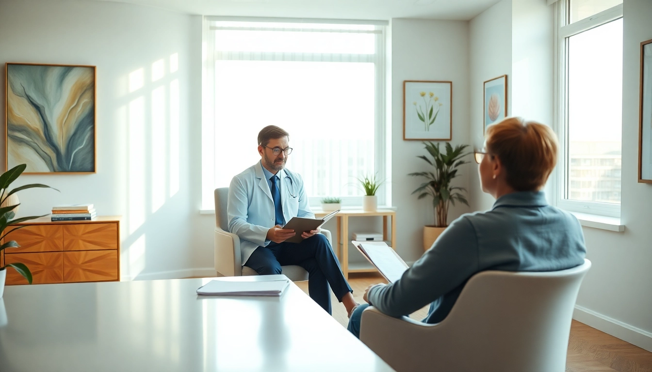 Engaging scene at CHMC psychiatry clinic India with a psychiatrist listening attentively to a patient.