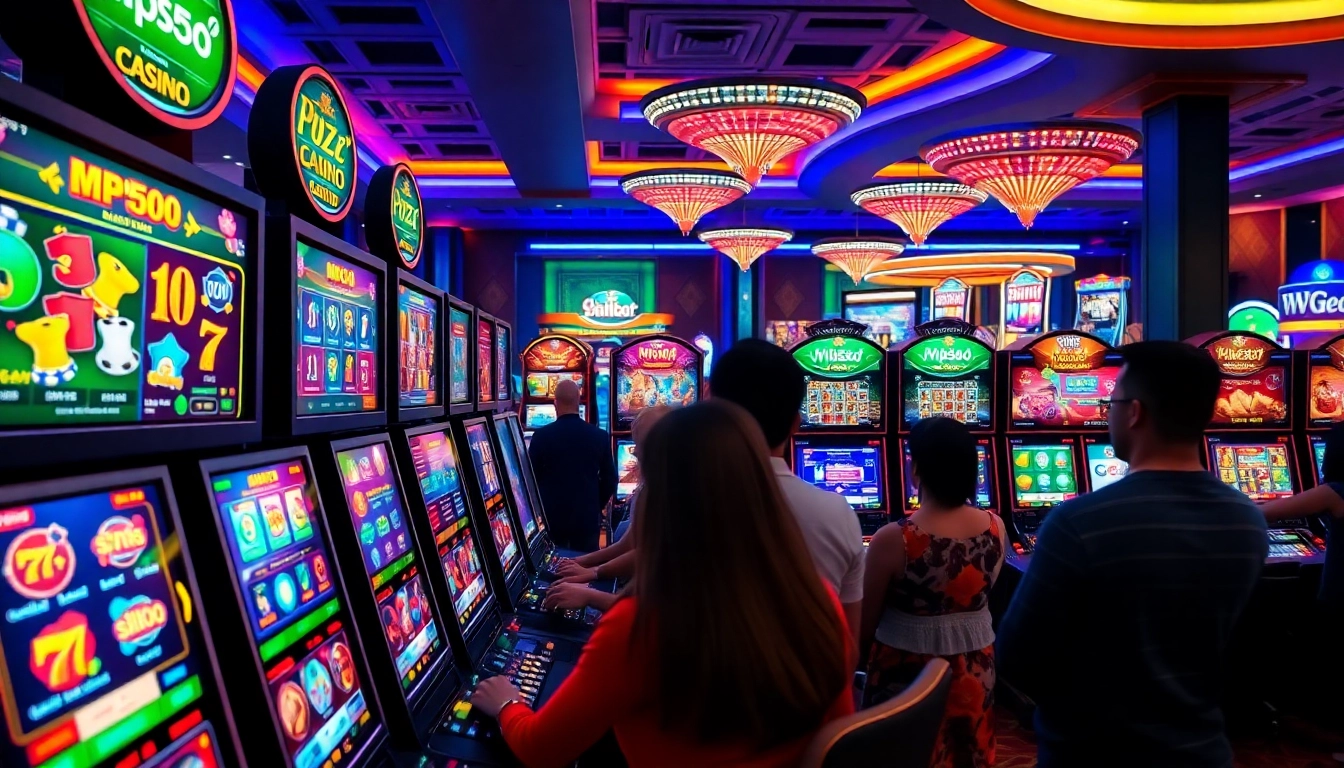 Menangkan hadiah menarik di mpo500 casino dengan tampilan slot modern dan cerah.
