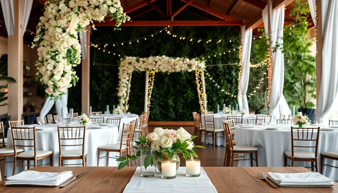 Experience a stunning Jacksonville Wedding Venue with beautiful floral decor and elegant table settings.