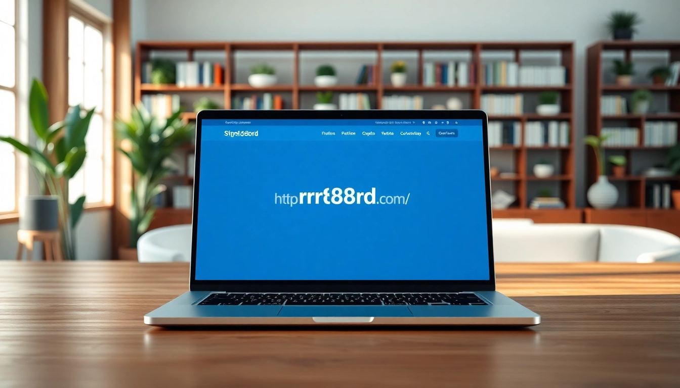 Engaging view of the professional website https://rr88rd.com/ on a laptop in a modern workspace.