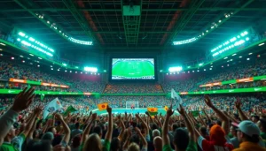 스포츠중계 생방송을 즐기는 열정적인 팬들과 함께한 활기찬 경기장