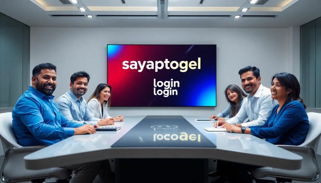 Masuk ke sayaptogel login dengan tim profesional membahas strategi taruhan.