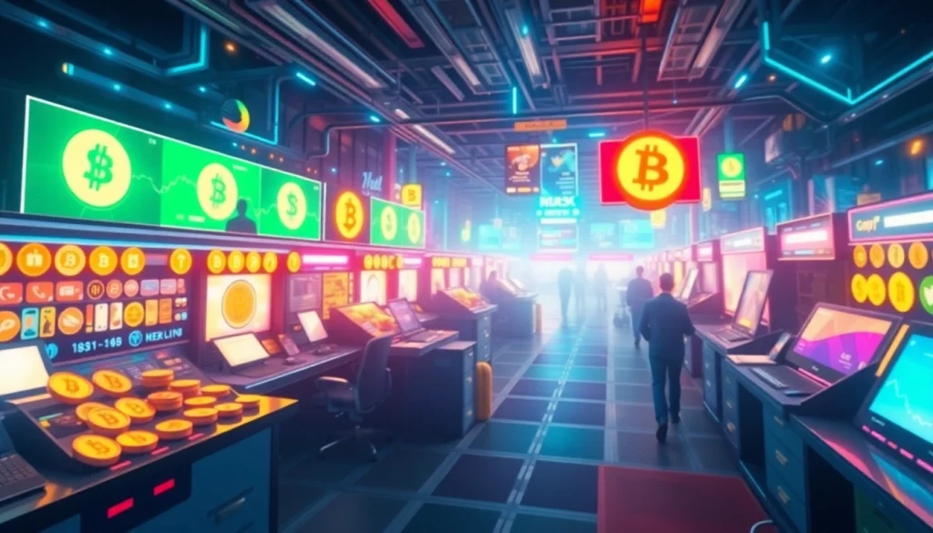 Discover the benefits of Trending Coins listing with an interactive digital marketplace visual.