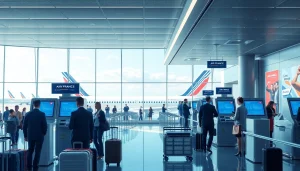 Experience the vibrant atmosphere of AF88 air travel with a modern airport scene.