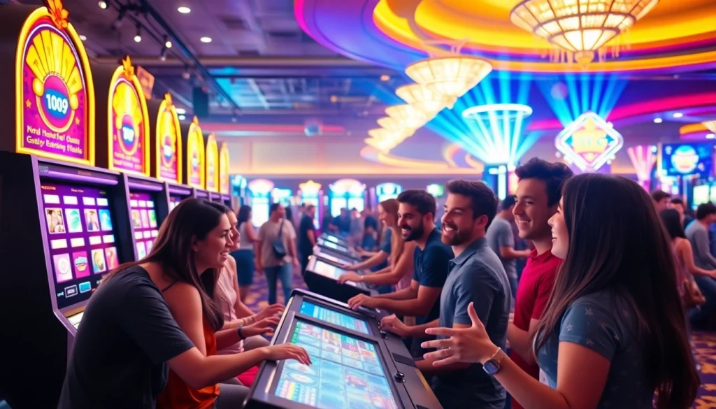 Nikmati keseruan permainan Unogg slot game dengan pemain yang bersemangat di kasino.