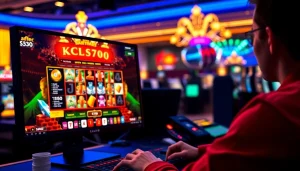 Masuk ke scater4d login game di layar komputer dengan gamer fokus dan grafik yang dinamis.