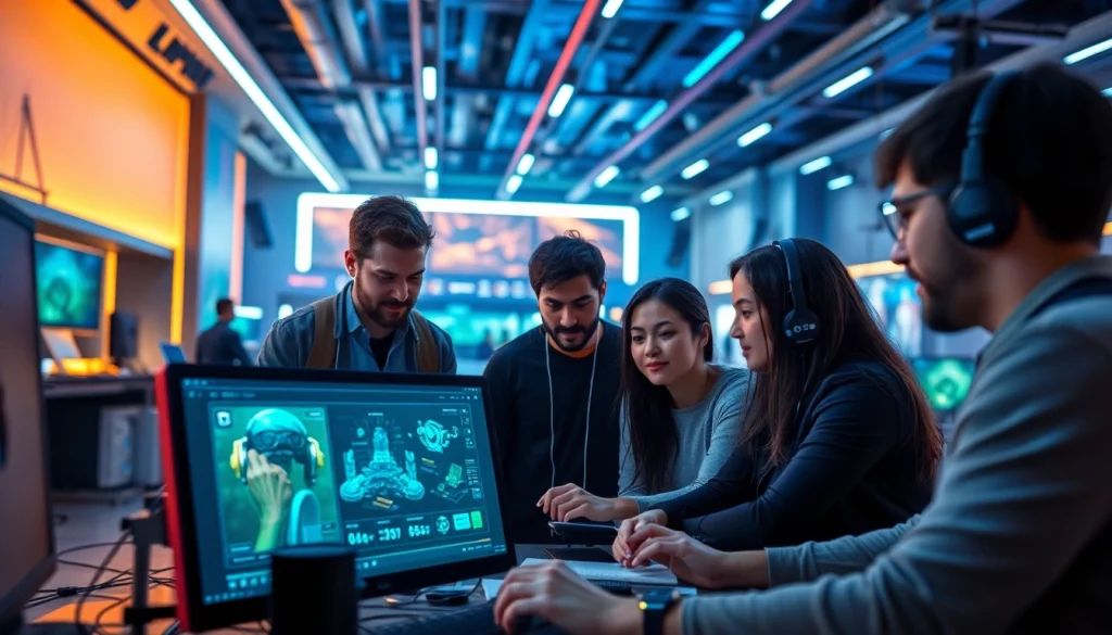 Engage with the concepts behind https://www.trilgameshproject.com, showcasing a collaborative gaming studio environment.